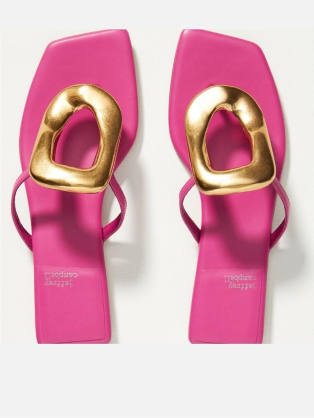 Anthropologie Jeffrey Campbell Fuchsia Thong Sandals Size 8